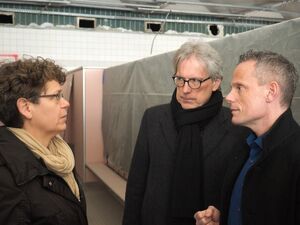 Im Gespräch mit der Berliner Bäderchefin Annette Siering und dem Finanzsenator Matthias Kollatz-Ahnen